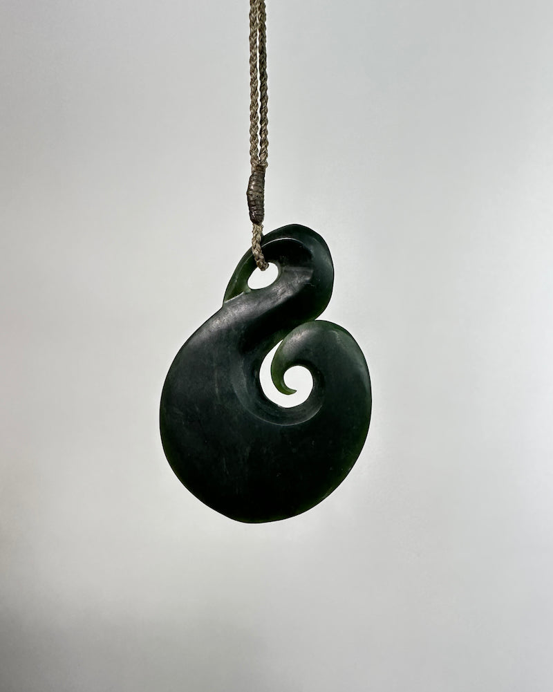 New Zealand Greenstone Hook Pendant