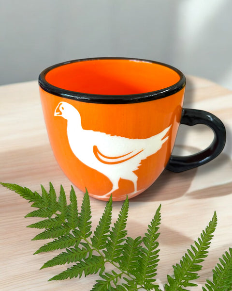 The Fantail House, Painted Pacific Pottery, Made in NZ, Mugs, Ceramic Native Birds,  Coffee, Tea