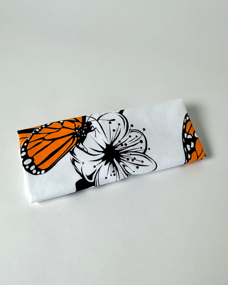 The fantail house, Monarch, butterflies, tea, towel, printed in NZ