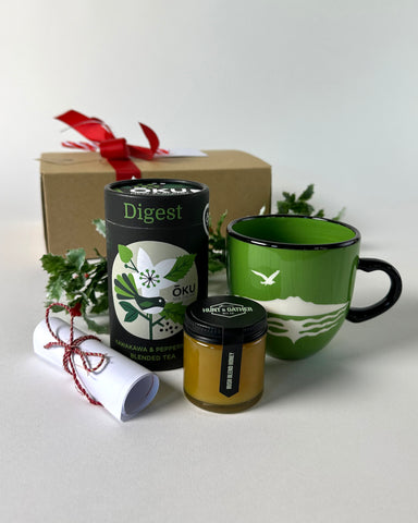 Xmas, gift, box, ceramic, mug, nz, honey, tea, made in New Zealand