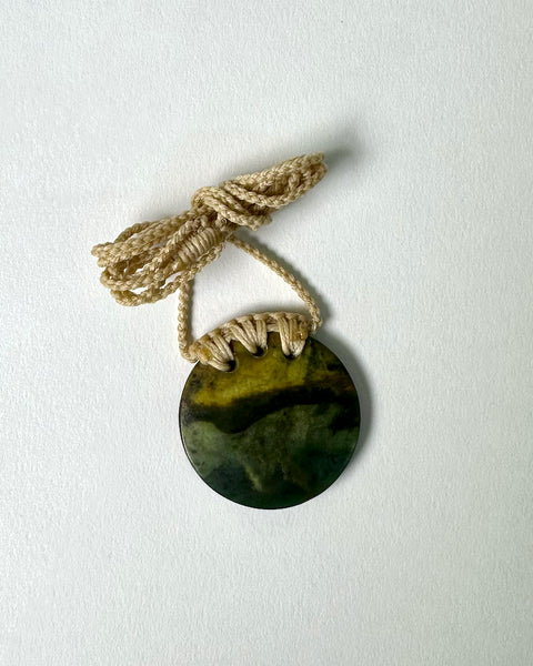 The Fantail House, Greenstone, pounamu, pendant, necklace, disc