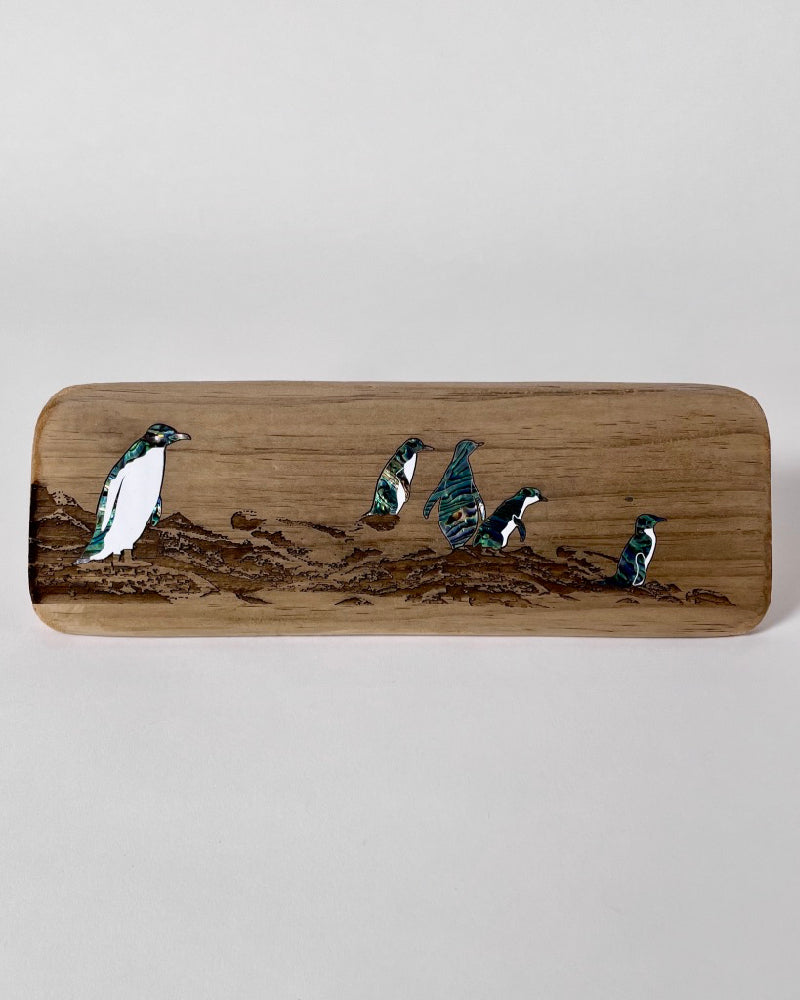 The Fantail House, by Ocean Shell Studios, Paua, Recyle wood, Wall Art