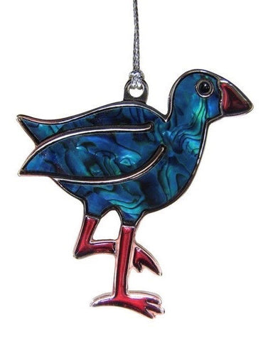 Christmas Decoration, Paua Pukeko, NZ made, the Fantail House